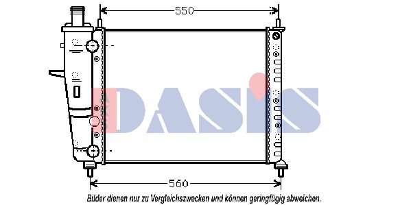 AKS DASIS Радиатор, охлаждение двигателя 081480N